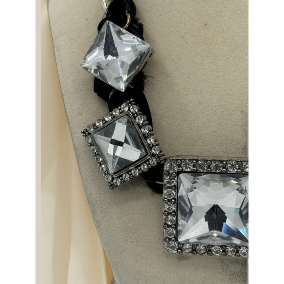 Y2K Couture Statement Necklace – Oversized Crystal Bib - Picture 3 of 5